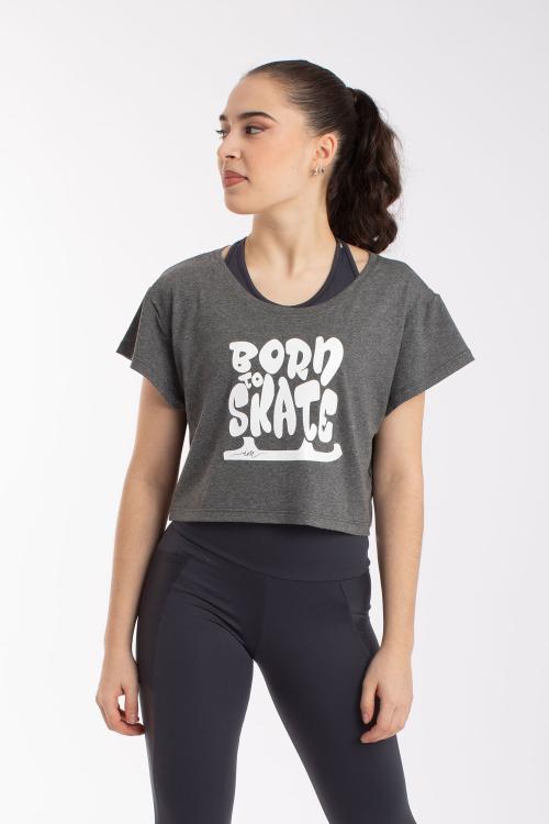 intermezzo Camiseta corta Davinia "Born to Skate" de Intermezzo para patinaje sobre hielo Gran oferta
