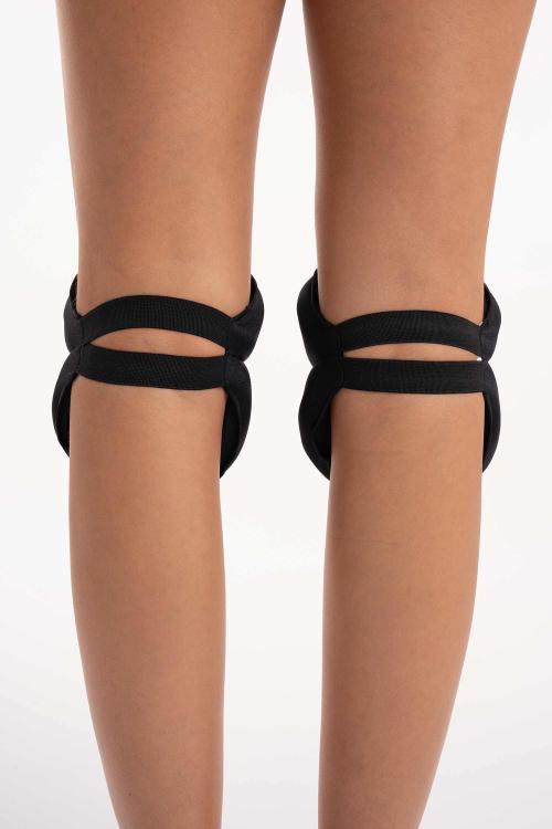 intermezzo Rodilleras protectoras negras para Patinaje Artístico Intermezzo Tienda de fábrica