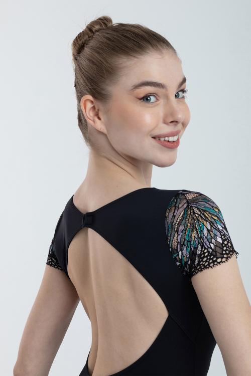 intermezzo Maillot Carlota mangas de blonda de colores para ballet y danza Intermezzo Precios de Black Friday