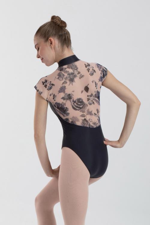 intermezzo Maillot Cindy con tul floral estampado lycra reciclada Intermezzo ballet danza Libre de impuestos
