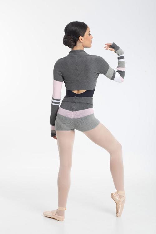 intermezzo Mangas de rayas de algodón con ojal calentamiento danza y ballet Intermezzo Limitado a 3 días