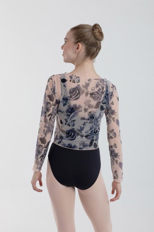 intermezzo Top Celia en manga larga de tul floral estampado de Intermezzo Ballet Danza Ventas relámpago