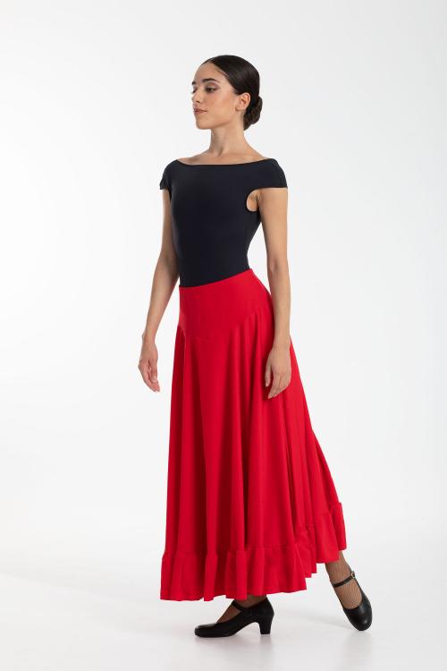 intermezzo Falda larga Mujer Flamenco con volante de Intermezzo danza para ensayo Grandes ahorros