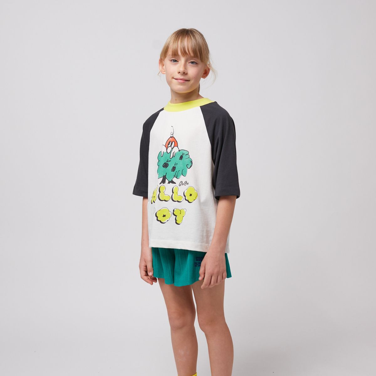 lmdi collection Camiseta mangas raglán Hello Joy Bobo Choses Tienda