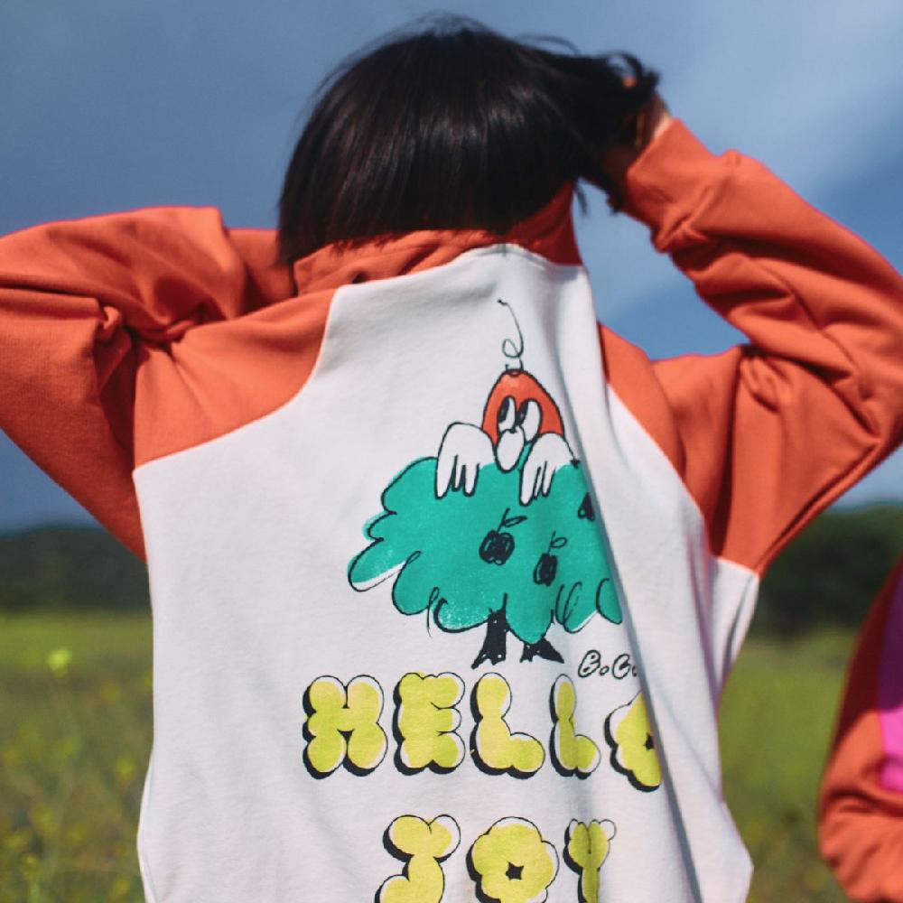 lmdi collection Sudadera con capucha de mangas raglán Hello Joy Bobo Choses Rebajas top