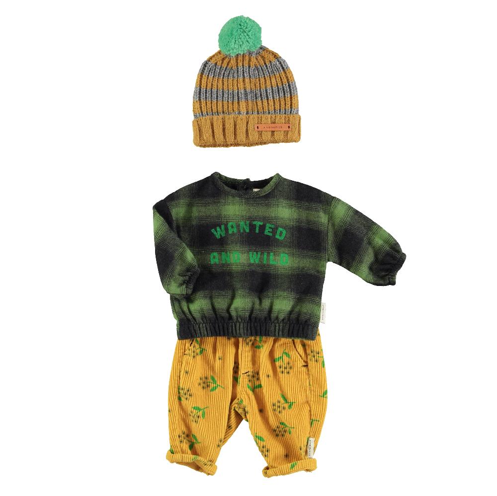 lmdi collection Blusa de bebé franela verde&negro Piupiuchick Superdescuento