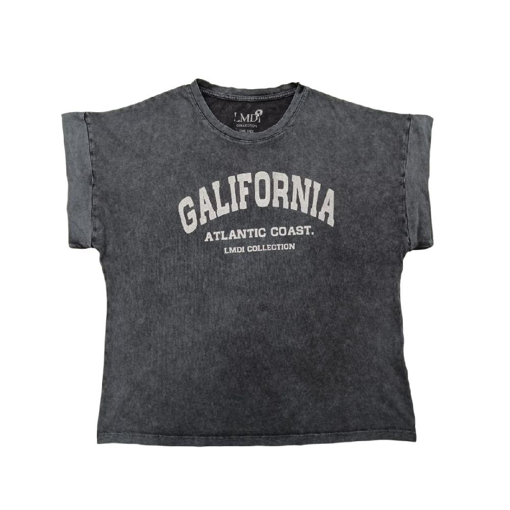 lmdi collection Camiseta “Galifornia Atlantic Coast” LMDI Collection Plateada Venta caliente