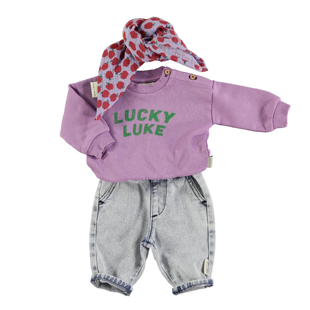 lmdi collection Sudadera de bebé malva “Lucky Luke” Piupiuchick 2025