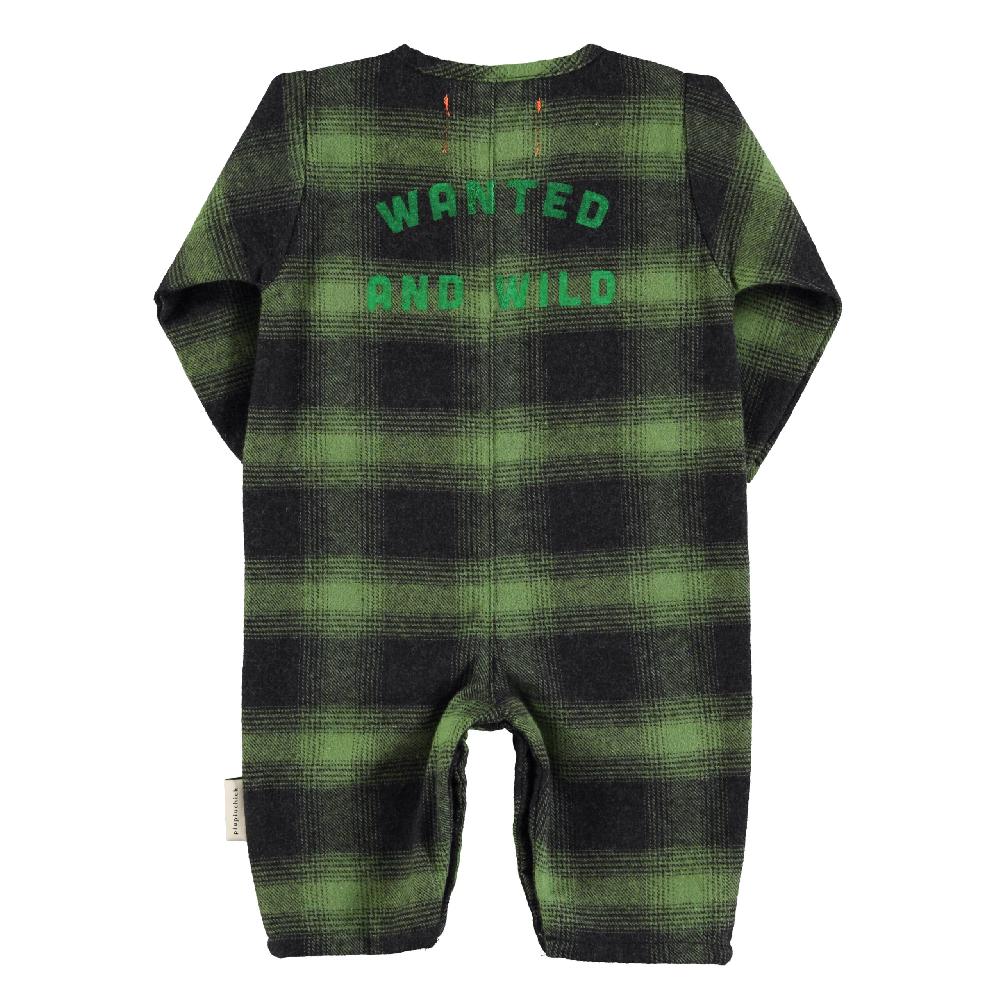 lmdi collection Mono de bebé cuadro verde&negro Piupiuchick En línea