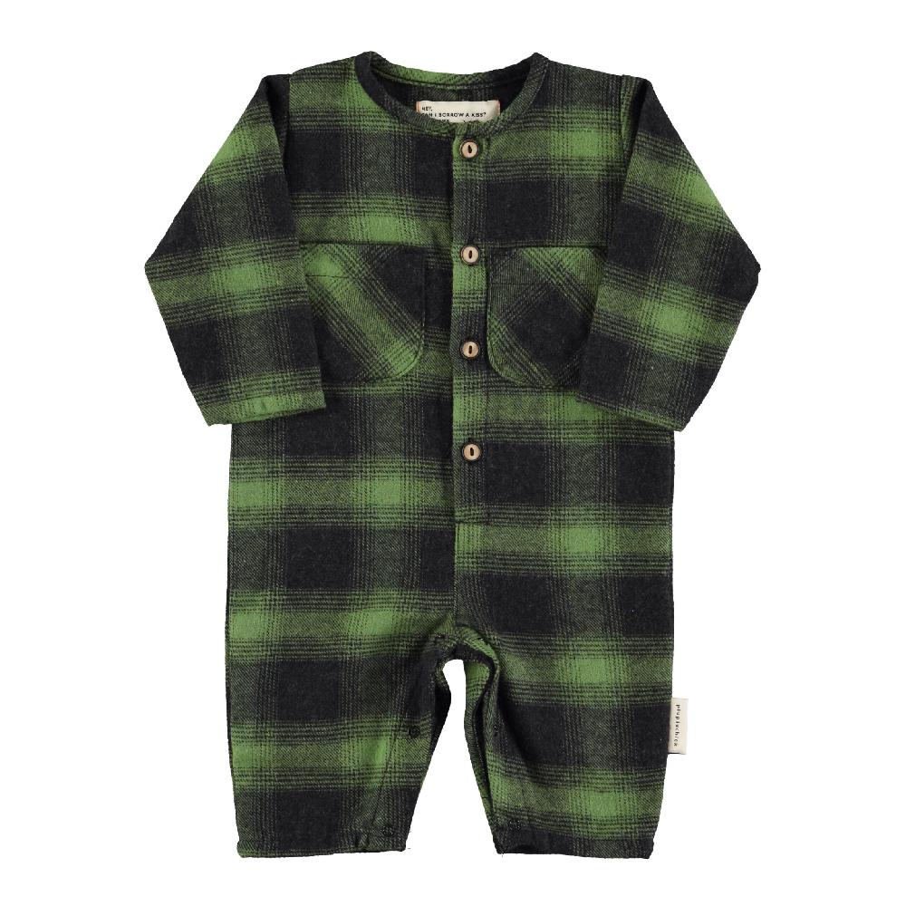 lmdi collection Mono de bebé cuadro verde&negro Piupiuchick En línea