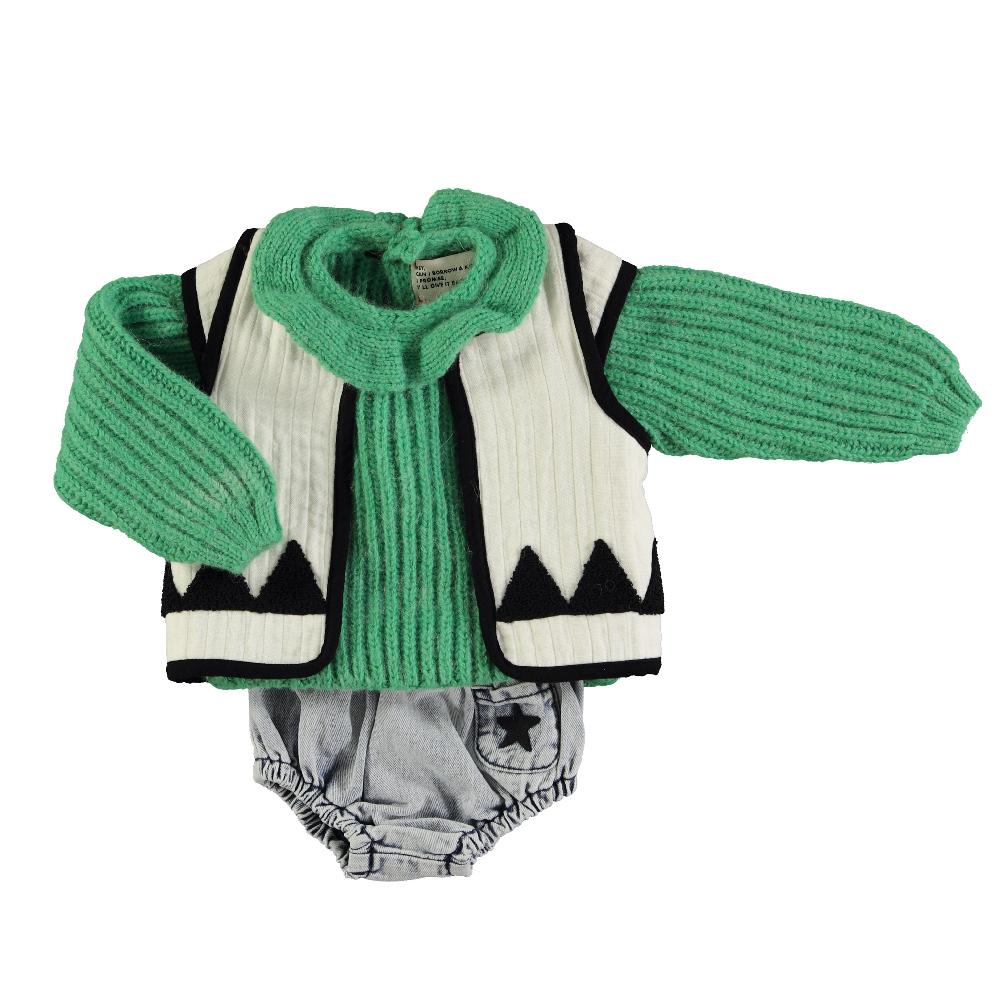 lmdi collection Jersey de bebé verde Piupiuchick Outlet online