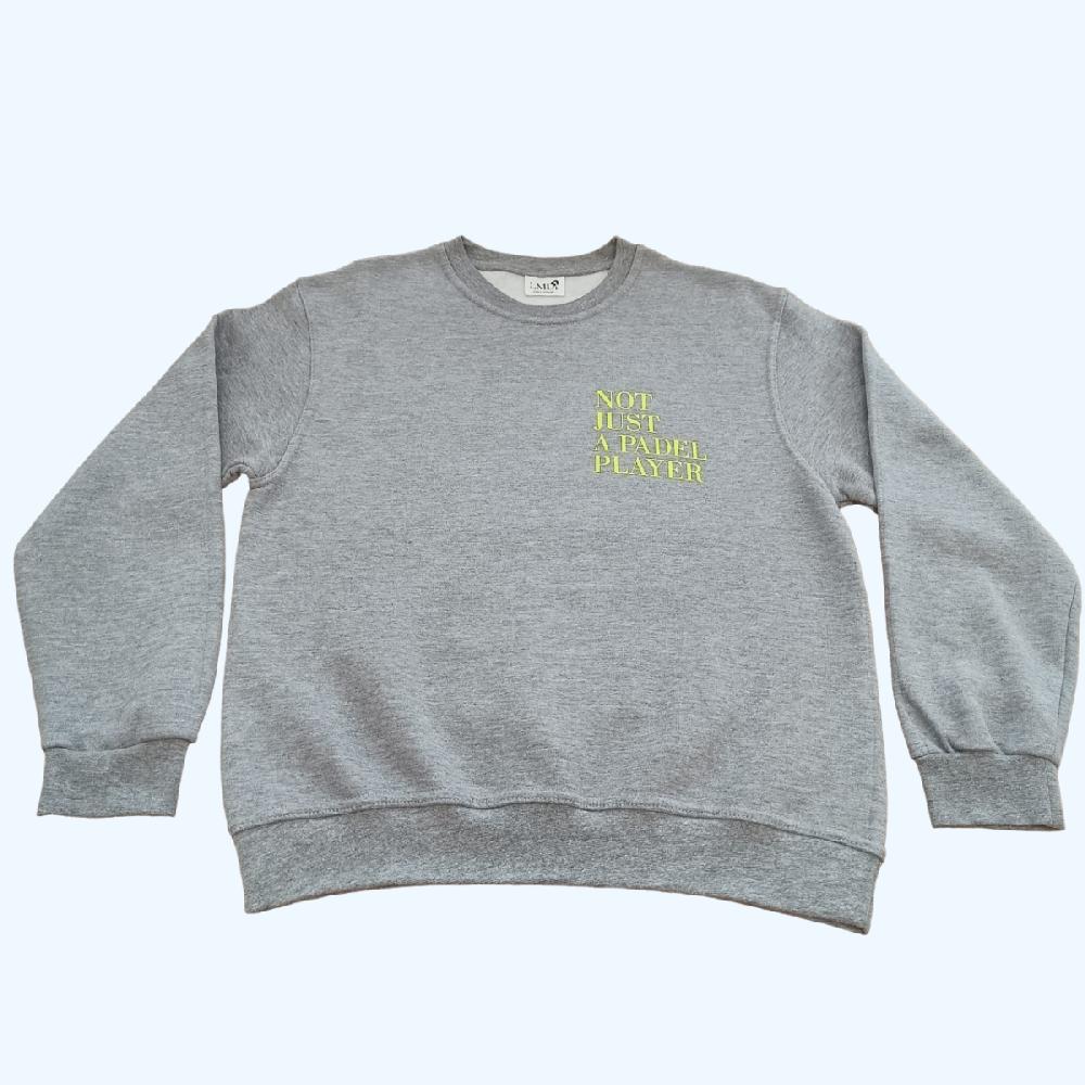 lmdi collection Sudadera Edición Limitada ‘Not just a pádel player’ gris/amarillo flúor LMDI Collection Tienda