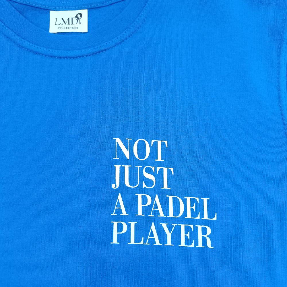 lmdi collection Sudadera Edición Limitada ‘Not just a pádel player’ azulón/ blanco LMDI Collection Liquidación