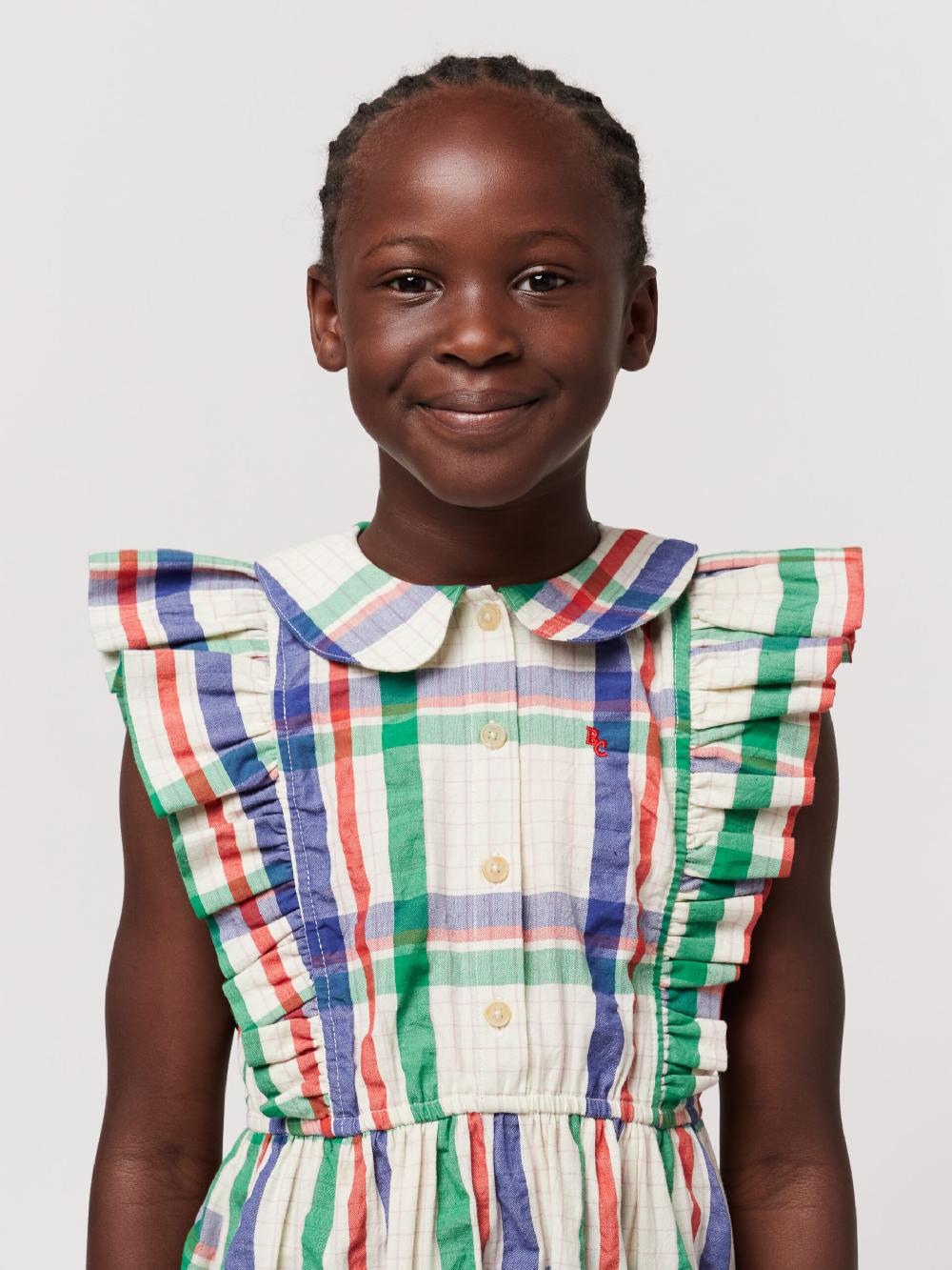 lmdi collection Madras Checks ruffle woven dress Promoción por tiempo limitado