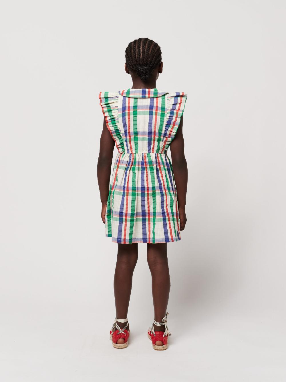 lmdi collection Madras Checks ruffle woven dress Promoción por tiempo limitado