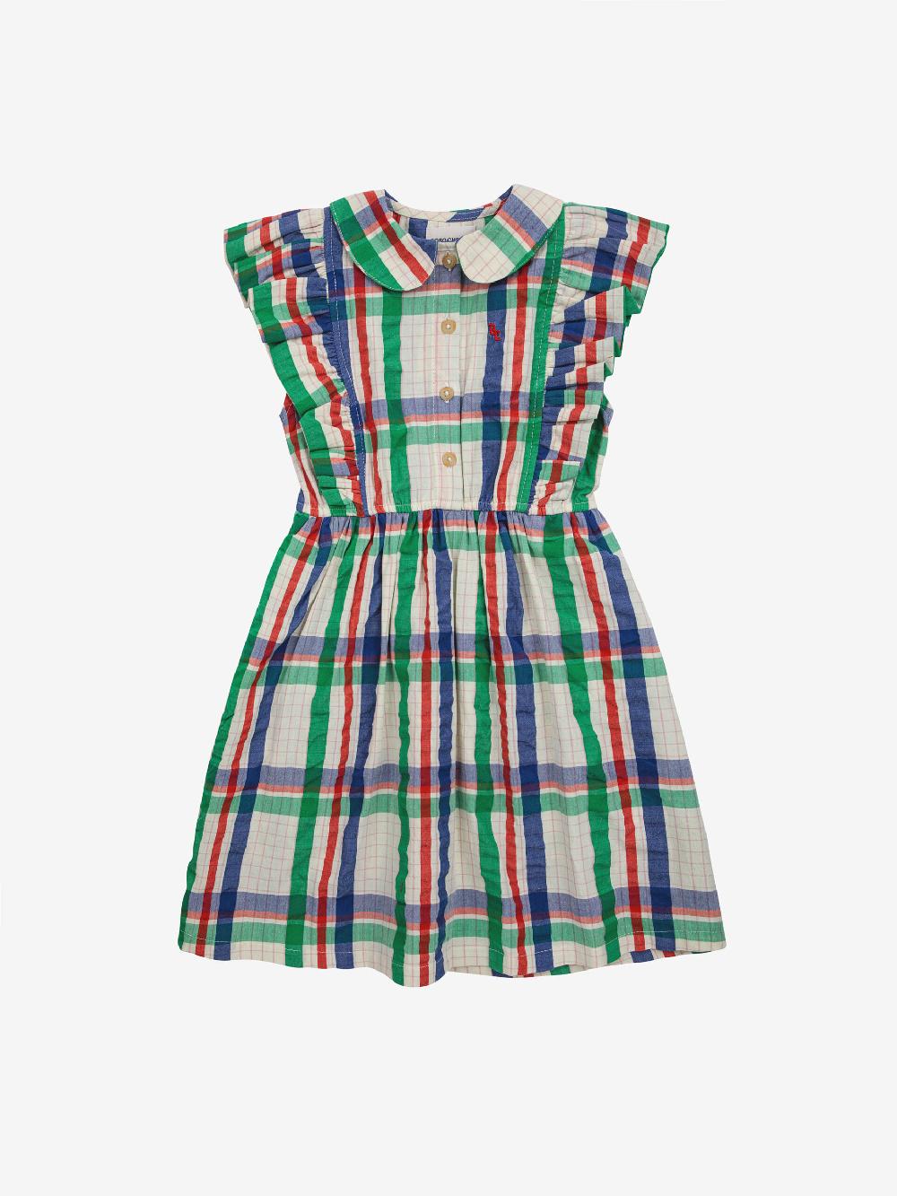 lmdi collection Madras Checks ruffle woven dress Promoción por tiempo limitado
