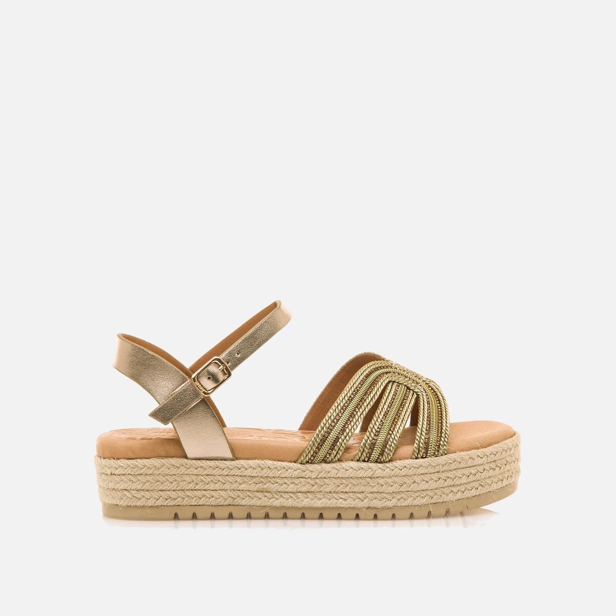 ﻿mtng Compra AMELIE oro 59624 Mujer Calzado Sandalias De CuñA Oferta especial