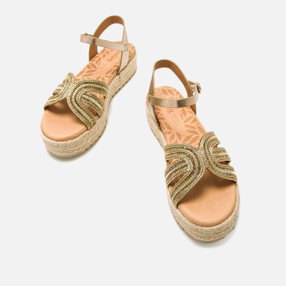 ﻿mtng Compra AMELIE oro 59624 Mujer Calzado Sandalias De CuñA Oferta especial