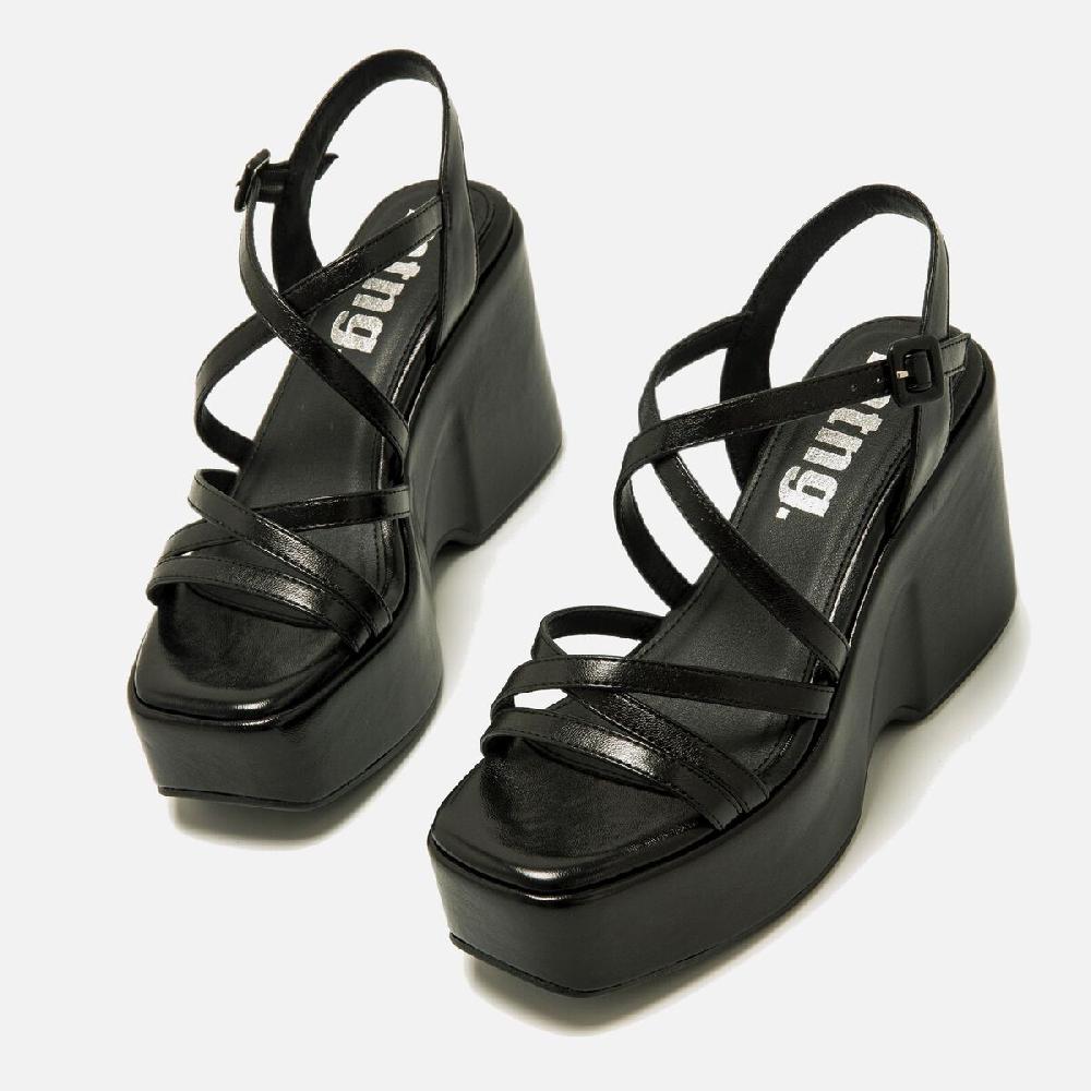 ﻿mtng Compra LIZZY negro 57014 Mujer Calzado Sandalias De CuñA Envío internacional gratuito