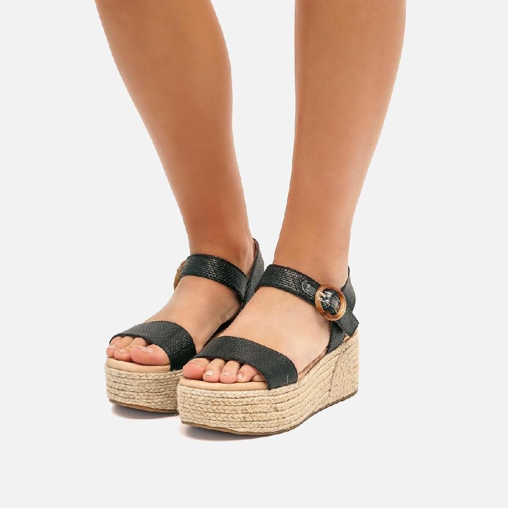 ﻿mtng Compra AMAD negro 56645 Mujer Calzado Sandalias De CuñA Ofertas