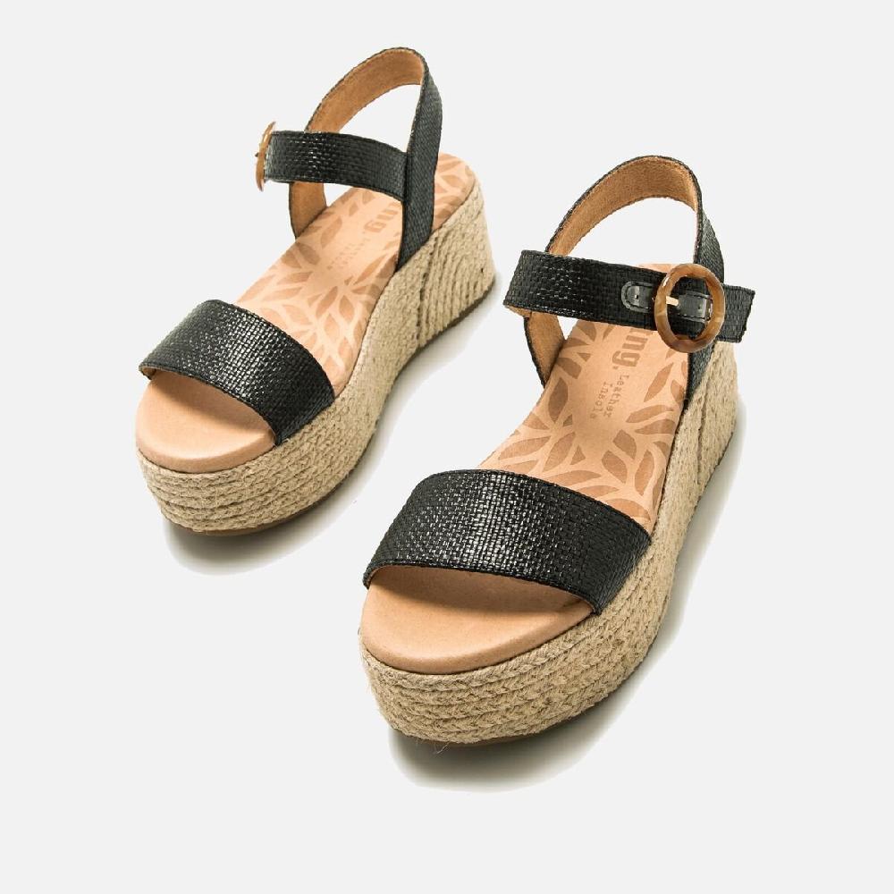 ﻿mtng Compra AMAD negro 56645 Mujer Calzado Sandalias De CuñA Ofertas
