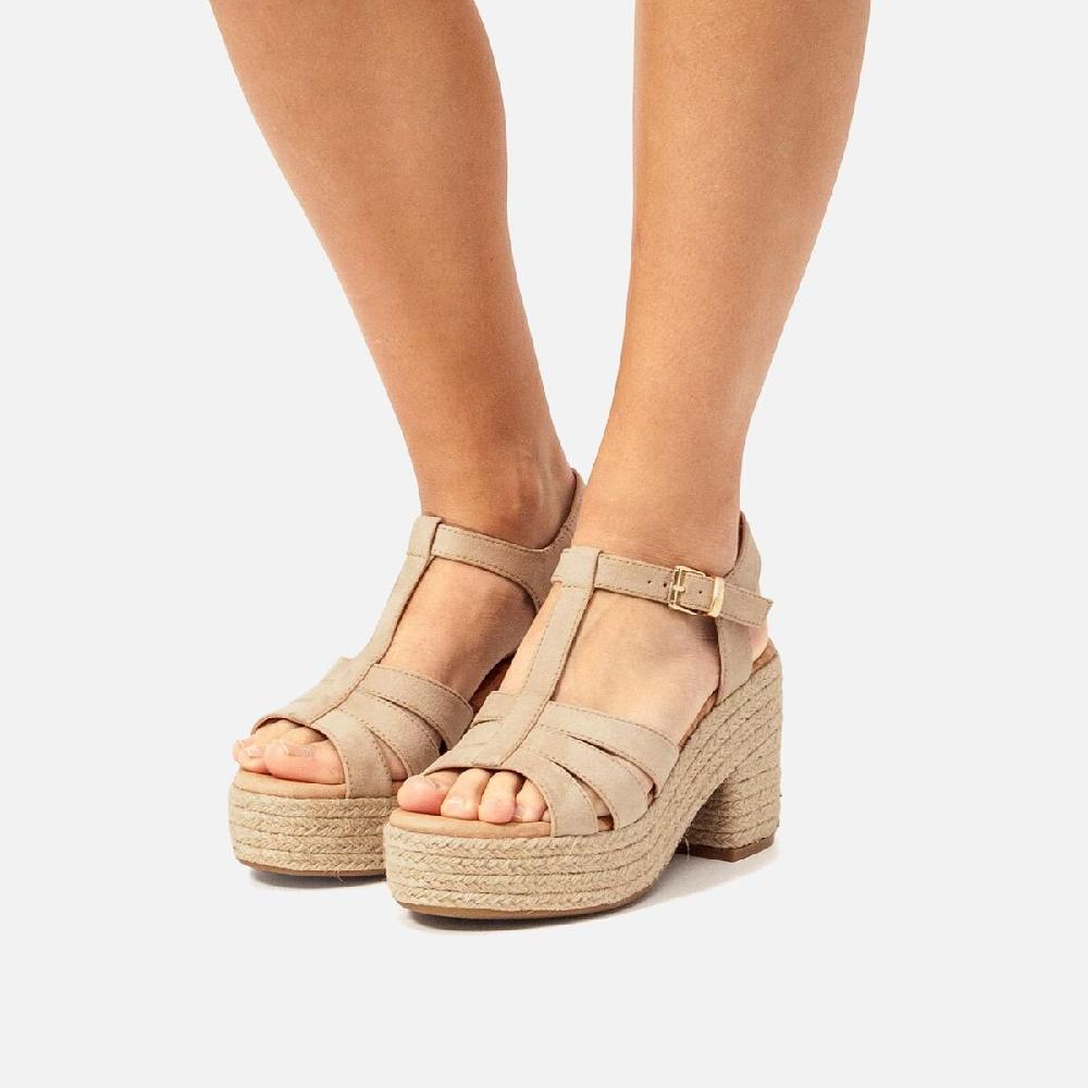 ﻿mtng Compra COURTNEY beige 56913 Mujer Calzado Sandalias De TacóN Ventas relámpago