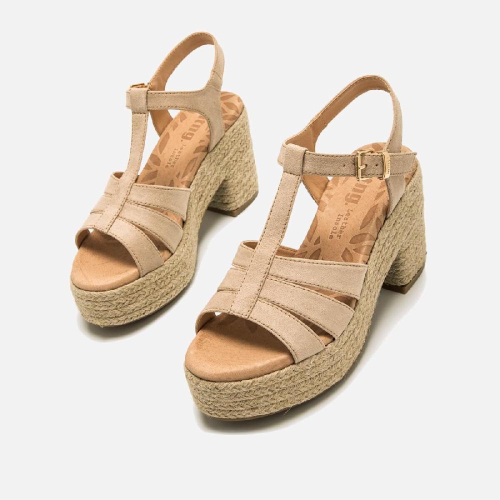 ﻿mtng Compra COURTNEY beige 56913 Mujer Calzado Sandalias De TacóN Ventas relámpago