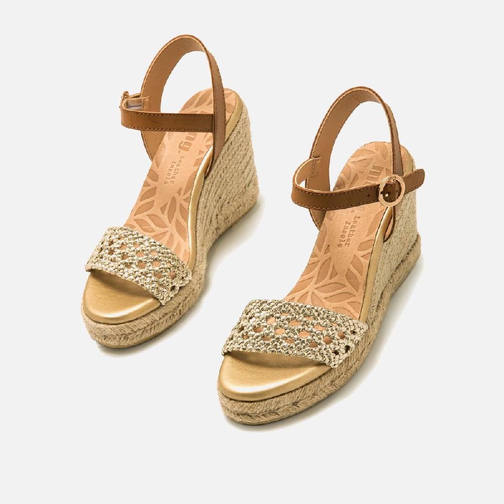 ﻿mtng Compra LOUISA oro 57024 Mujer Calzado Sandalias De CuñA Rebajas online