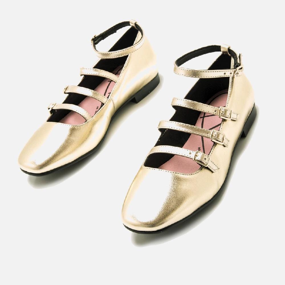 ﻿mtng Compra CAMILLE oro 57588 Mujer Calzado Zapatos Planos Devoluciones gratuitas