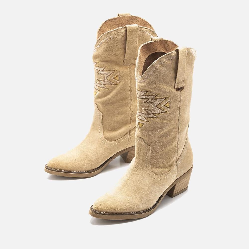 ﻿mtng Compra TEO beige 52496 Mujer Calzado Botas De TacóN Outlet
