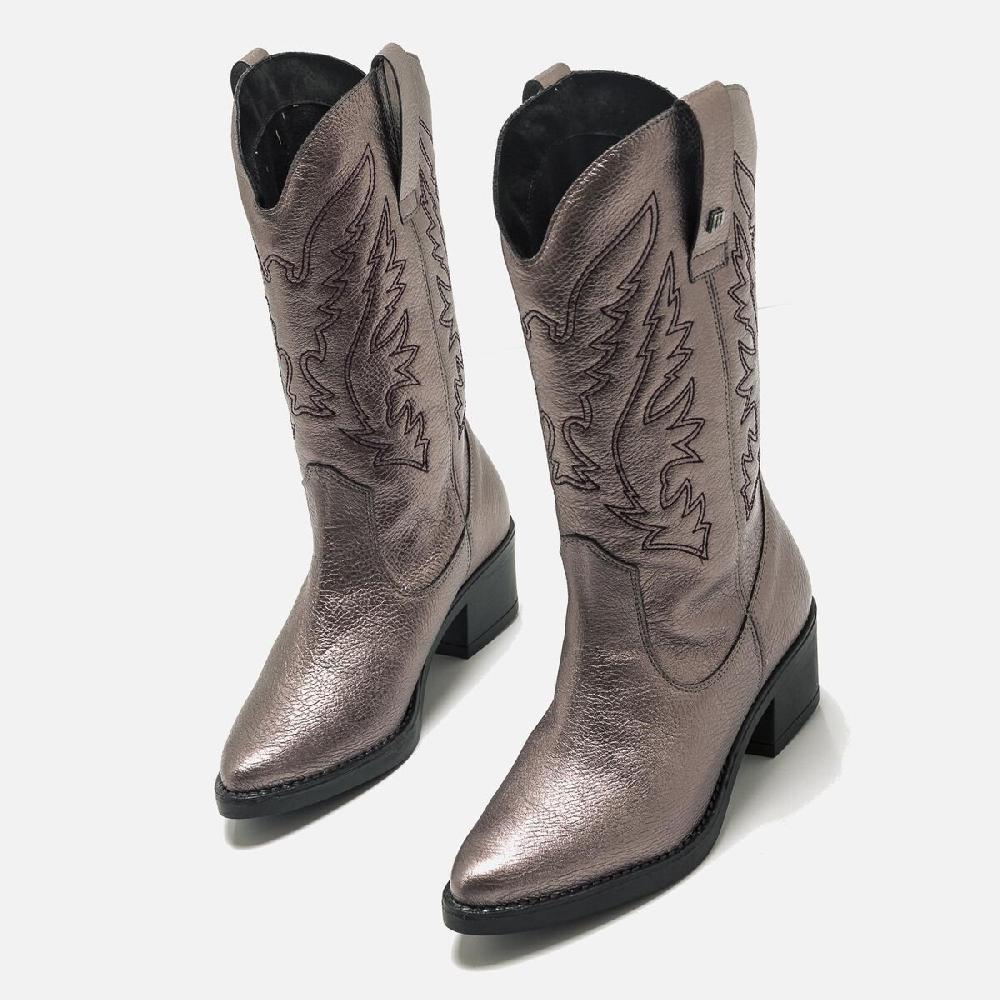 ﻿mtng Compra TEO plata 55189 Mujer Calzado Botas De TacóN Tienda
