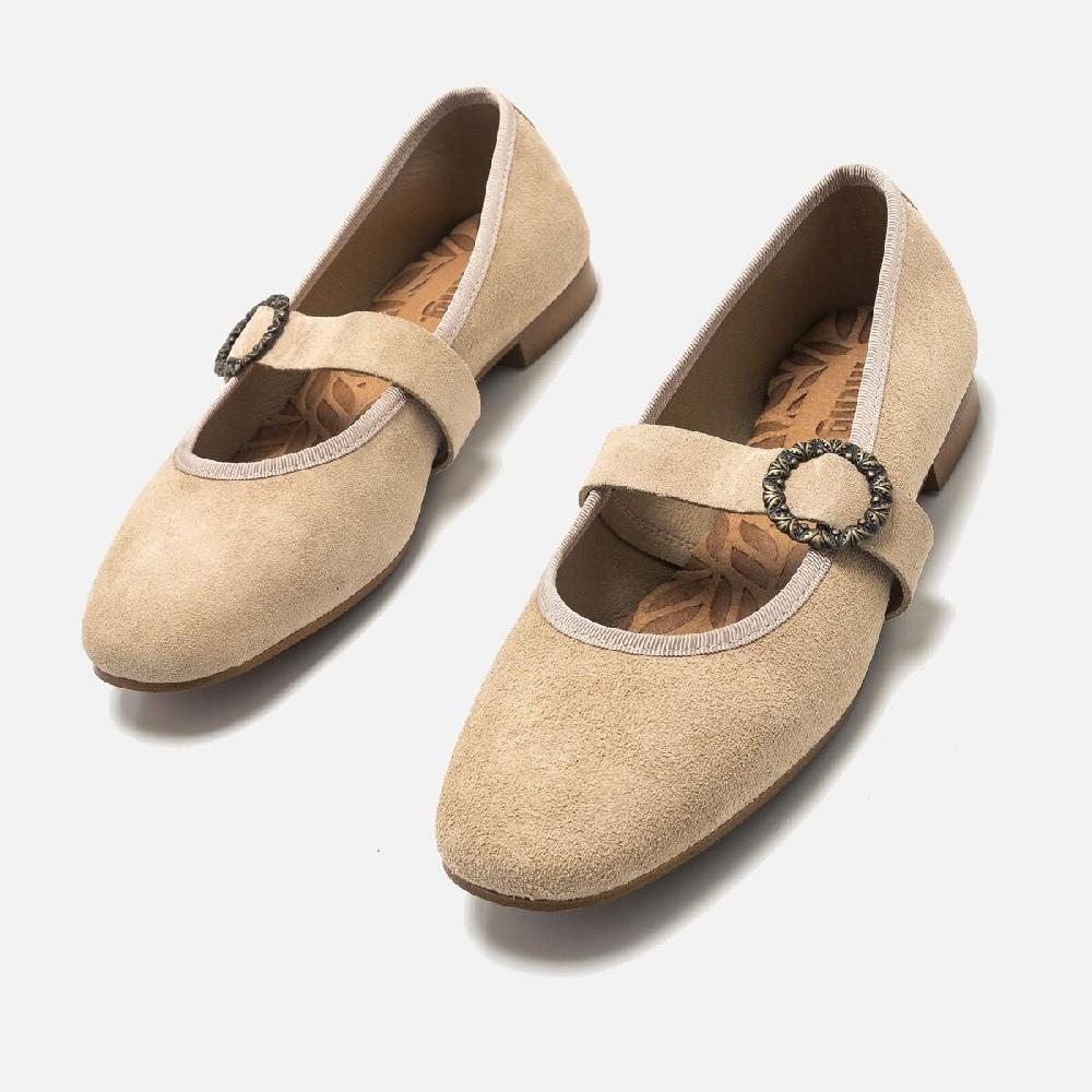 ﻿mtng Compra CAMILLE beige 55179 Mujer Calzado Zapatos Planos Rebajas online