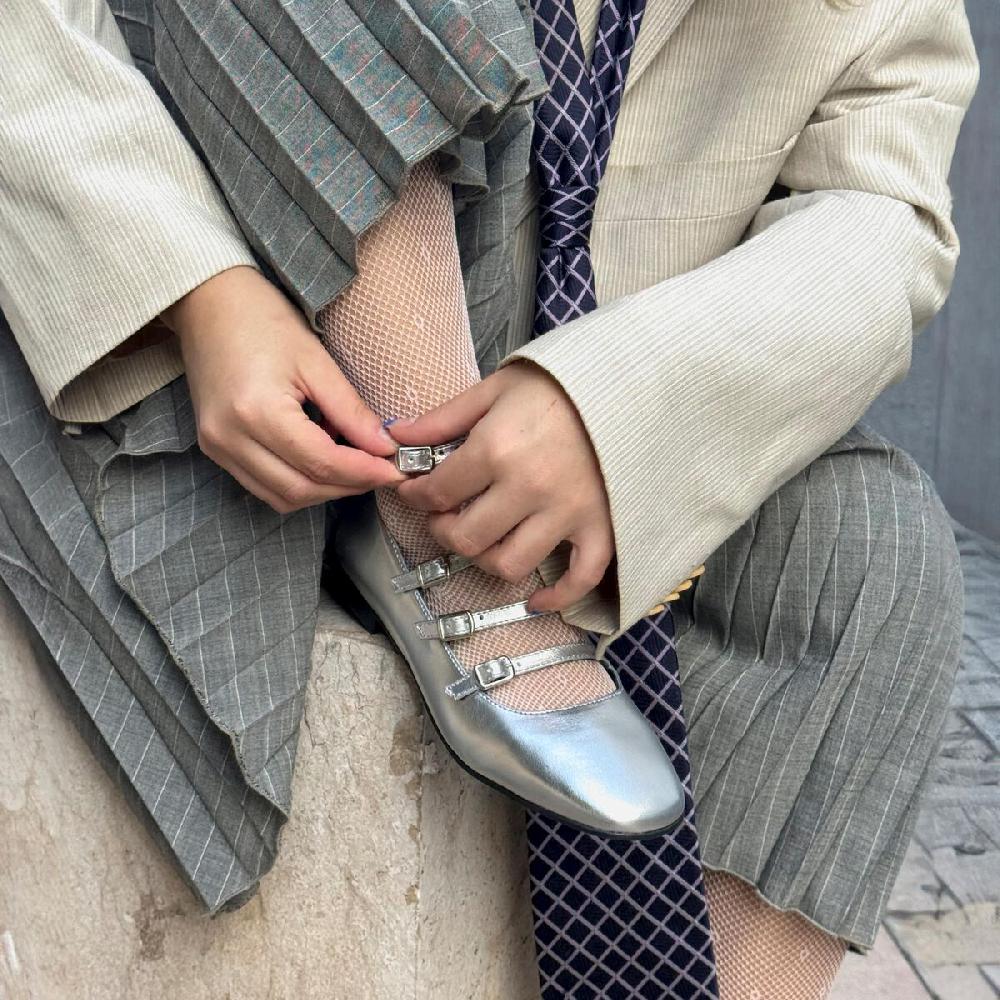 ﻿mtng Compra CAMILLE plata 57586 Mujer Calzado Zapatos Planos Solo hoy