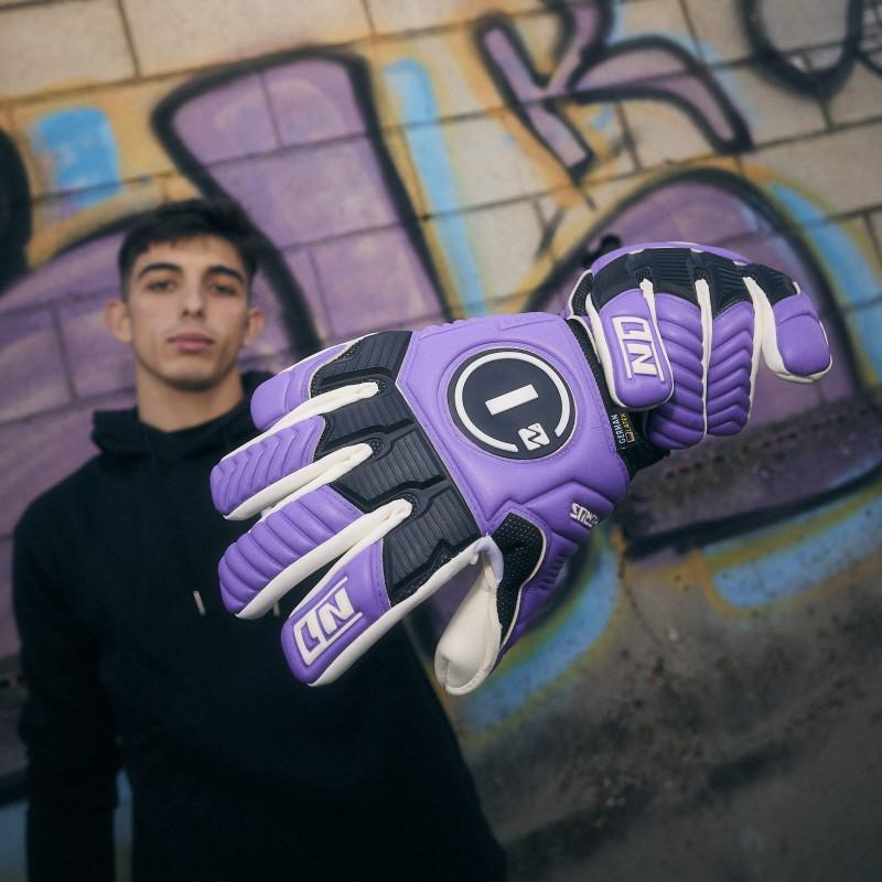n1 goalkeeper Guantes de Portero Horus 2.0 Elite Purple II Venta caliente