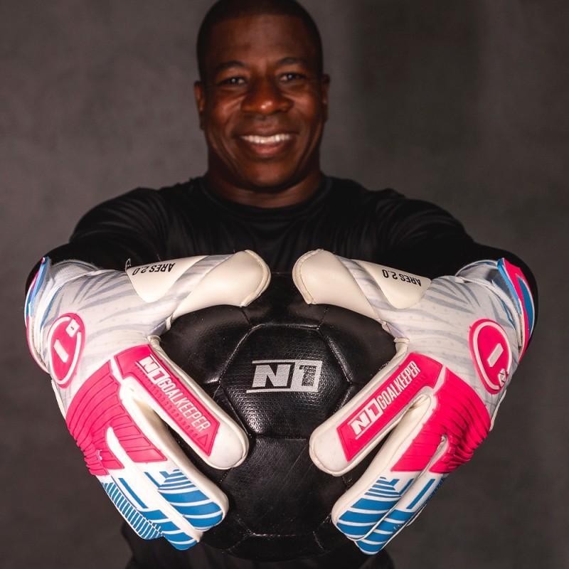 n1 goalkeeper Guantes de Portero Ares 2.0 Blue Pink UGT+ II En oferta