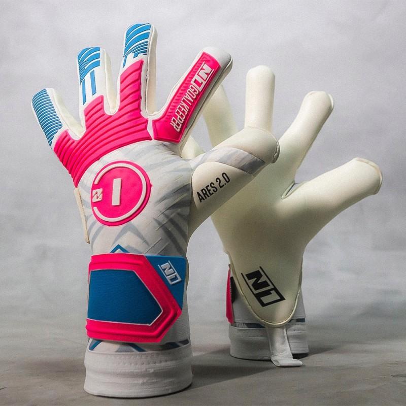 n1 goalkeeper Guantes de Portero Ares 2.0 Blue Pink UGT+ II En oferta