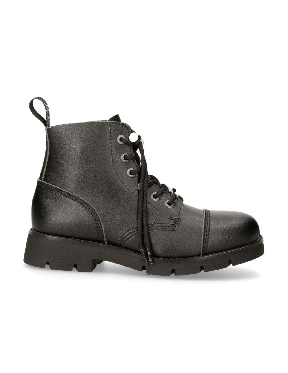 new rock ANKLE BOOT BLACK RANGER WITH LACES M-RANGER006-V1 Envío internacional gratuito