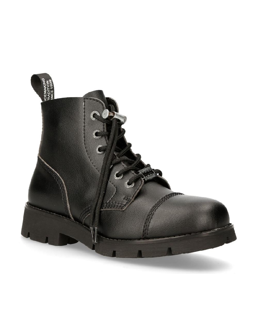 new rock ANKLE BOOT BLACK RANGER WITH LACES M-RANGER006-V1 Envío internacional gratuito