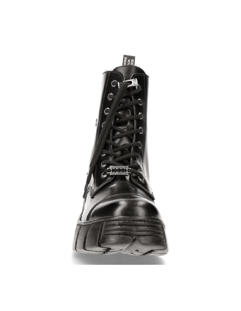 new rock BOOT BLACK TOWER WITH LACES M-WALL126N-C1 Ahorra y exporta