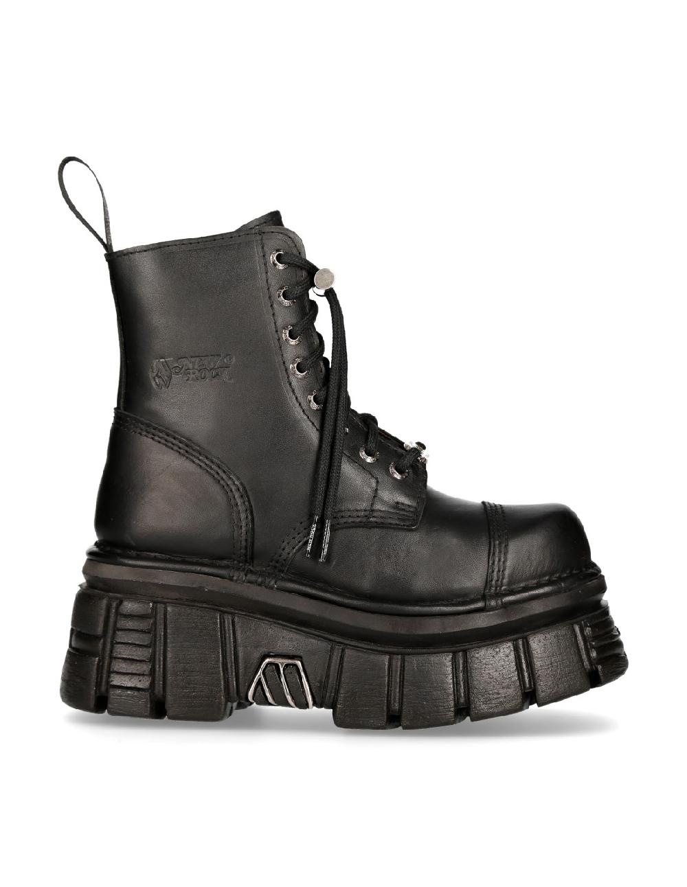 new rock M.NEWMILI083-S21 NOMADA NEGRO TOWER NEGRO LATERAL E-14 PASACORDON CUCHILLA Ofertas de temporada