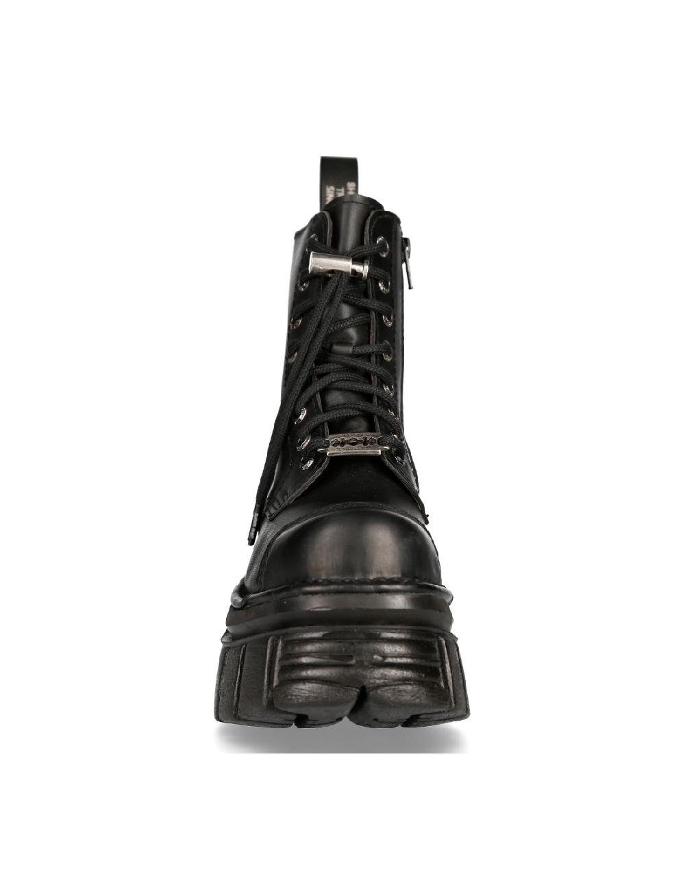 new rock M.NEWMILI083-S21 NOMADA NEGRO TOWER NEGRO LATERAL E-14 PASACORDON CUCHILLA Ofertas de temporada