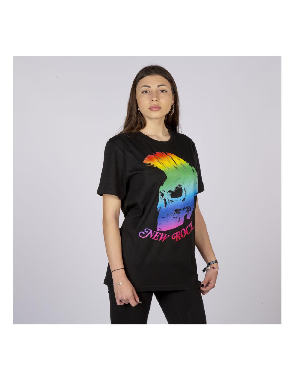 new rock TSHIRT BLACK W-TSHIRT6-S5 En línea
