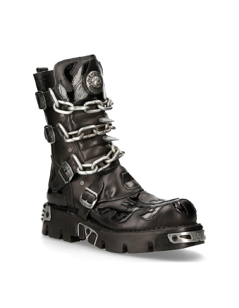 new rock BOOT BLACK REACTOR M-727-S5 En oferta