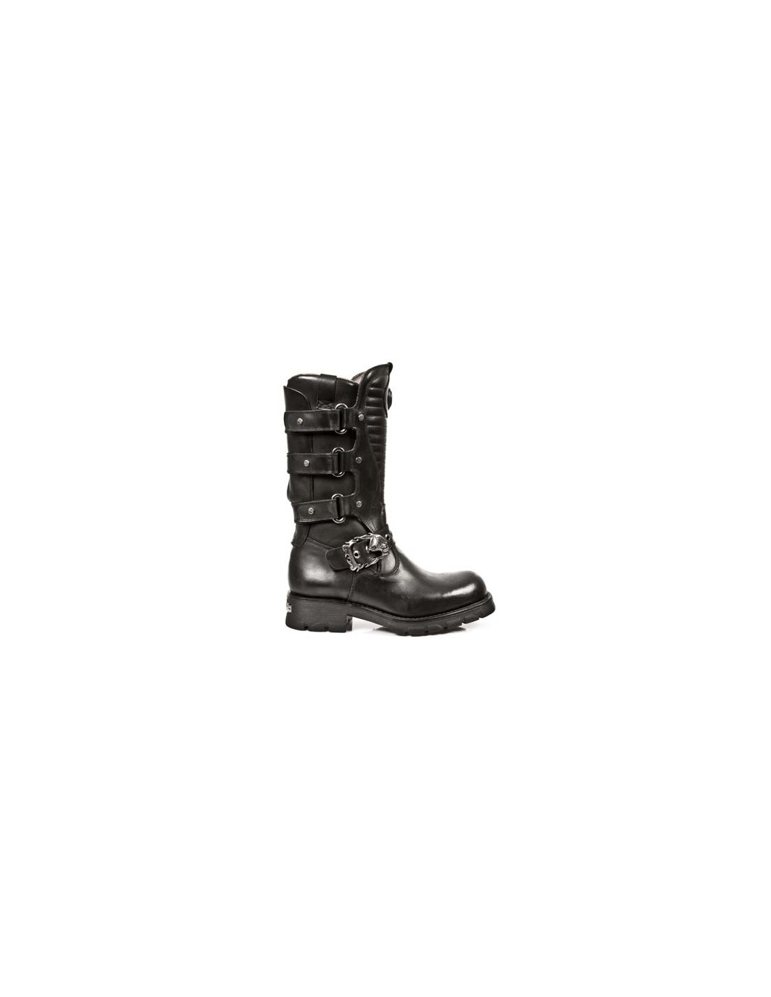 new rock BOOT BLACK MOTORCYCLE M-7604-S1 Promoción por tiempo limitado