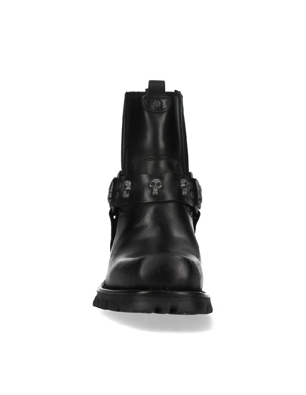 new rock ANKLE BOOT BLACK MOTORCYCLE M-7621-S1 Tienda de fábrica