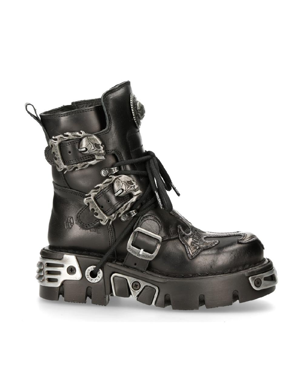 new rock ANKLE BOOT BLACK REACTOR M-407-S1 Precios de Black Friday