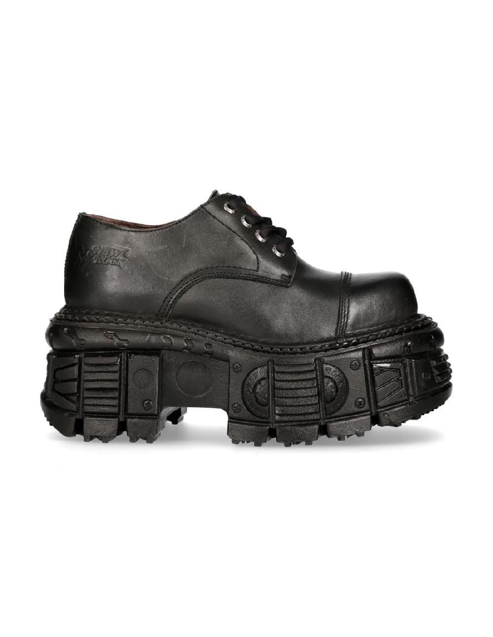 new rock SHOE BLACK IMPERFECT WITH LACES M-TANKMILI003-S1 En oferta