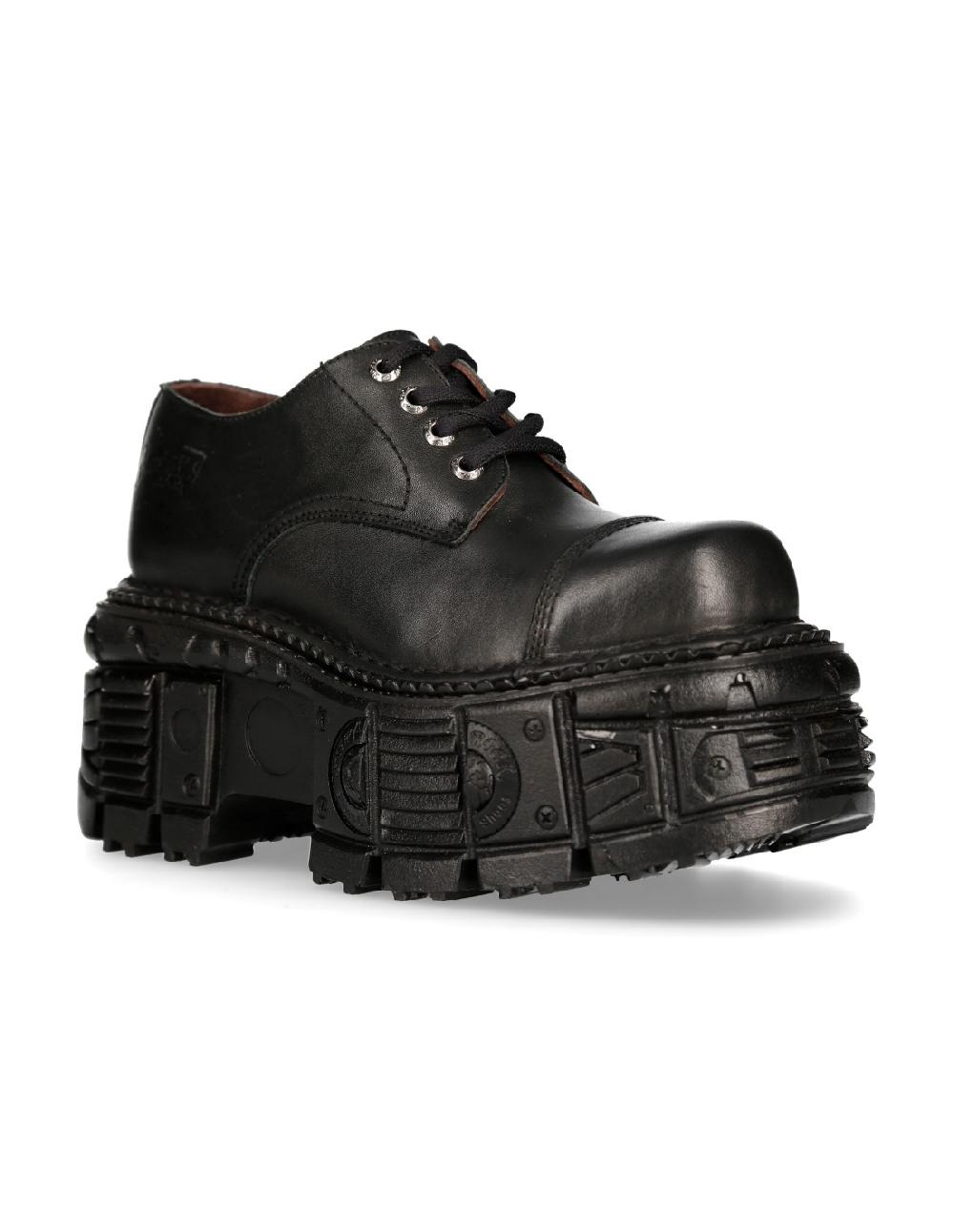 new rock SHOE BLACK IMPERFECT WITH LACES M-TANKMILI003-S1 En oferta