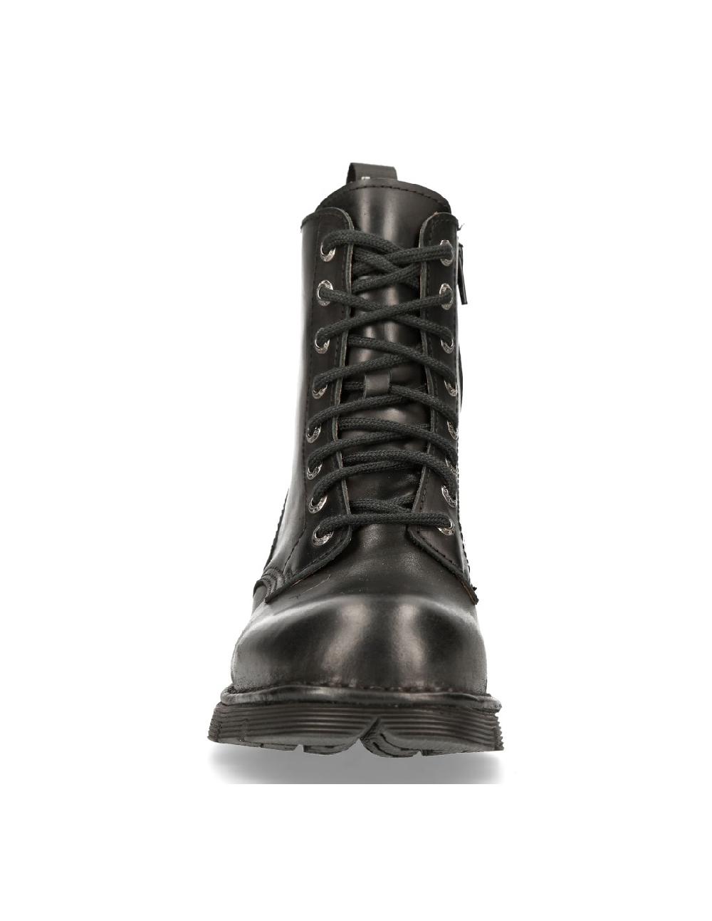 new rock ANKLE BOOT BLACK PLANING WITH LACES M-NEWMILI084-S1 Los más vendidos