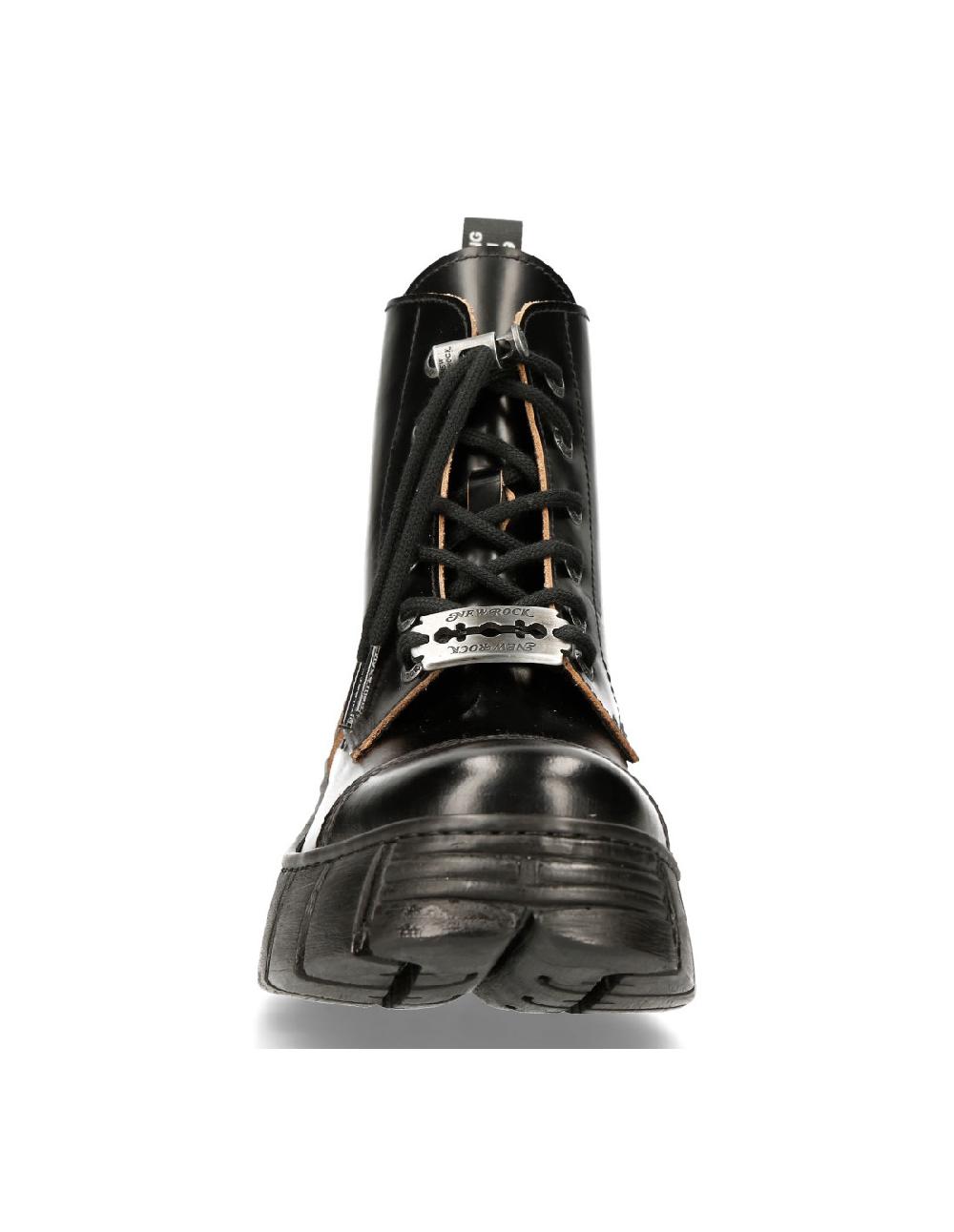 new rock ANKLE BOOT BLACK TOWER WITH LACES M-WALL005NK-S1 Tienda